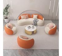 KIBONCY Divani di lusso for negozi di abbigliamento in tessuto, divani curvi alla moda for negozi, riunioni d'ufficio e aree di riposo.(2.3M SET D)