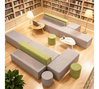 KIBONCY Divani for ufficio modulari creativi,divano lounge minimalista,comodi posti a sedere for reception,per lobby di uffici, biblioteche, gallerie d'arte, scuole,nessun(3200mm)