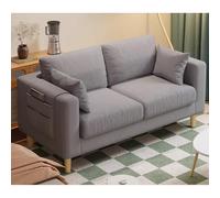 KIBONCY Divano a due posti moderno for soggiorno, divanetti for piccoli spazi, divano a due posti for soggiorno, camera da letto, facile montaggio con cuscino for appartamento(Light Gray,120x60x40cm)