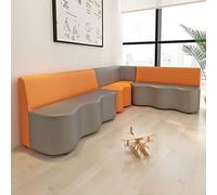 KIBONCY Divano a forma di onda Fusion della sala attività del Museo della Scienza for l'area di riposo dei genitori e dei bambini Asilo nido e istituto di formazione Aula di danza(120x60x72cm)