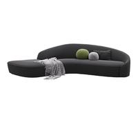 KIBONCY Divano angolare curvo asimmetrico in stile premium, ideale for aree reception e lounge in hotel, centri vendita, lobby, club privati e spazi commerciali(B,2.4M)