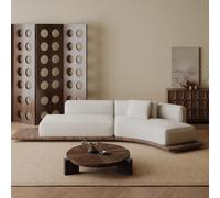 KIBONCY Divano angolare curvo asimmetrico in stile premium, ideale for aree reception e lounge in hotel, centri vendita, lobby, club privati e spazi commerciali(B,3.2m)