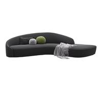 KIBONCY Divano angolare curvo asimmetrico in stile premium, ideale for aree reception e lounge in hotel, centri vendita, lobby, club privati e spazi commerciali(A,2.8M)