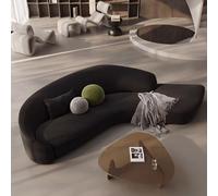 KIBONCY Divano angolare curvo asimmetrico in stile premium, ideale for aree reception e lounge in hotel, centri vendita, lobby, club privati e spazi commerciali(C,2.6M)