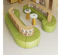 KIBONCY Divano Combinato Con Libreria E Tavolino Portaoggetti, Set Di Sedie A Sdraio Moderne For Librerie A Forma Arco For Mobili For Aree Attesa Reception For Centri Comunitari(I)