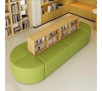 KIBONCY Divano Combinato Con Libreria E Tavolino Portaoggetti, Set Di Sedie A Sdraio Moderne For Librerie A Forma Arco For Mobili For Aree Attesa Reception For Centri Comunitari(D)