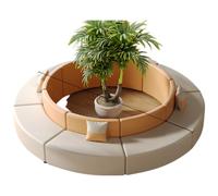 KIBONCY Divano combinato modulare flessibile, divano imbottito multiuso con robusta struttura in legno for area reception, scuola, ospedale e lounge pubblica(10)