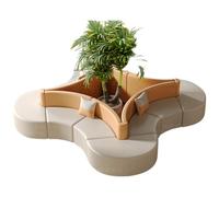 KIBONCY Divano combinato modulare flessibile, divano imbottito multiuso con robusta struttura in legno for area reception, scuola, ospedale e lounge pubblica(6)