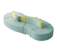 KIBONCY Divano combinato modulare flessibile, divano modulare convertibile a forma di S con struttura in legno massello for area reception, scuola, ospedale e lounge pubblica(8)