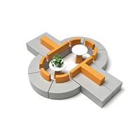 KIBONCY Divano componibile modulare curvo, combinazione minimalista di posti a sedere for il tempo libero for area di attesa dell'ufficio, sala reception e spazio for trattative aziendali(K)