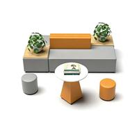 KIBONCY Divano componibile modulare curvo, combinazione minimalista di posti a sedere for il tempo libero for area di attesa dell'ufficio, sala reception e spazio for trattative aziendali(I)