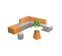 KIBONCY Divano componibile modulare curvo, combinazione minimalista di posti a sedere for il tempo libero for area di attesa dell'ufficio, sala reception e spazio for trattative aziendali(C)