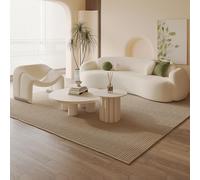 KIBONCY Divano componibile modulare imbottito dalla forma curva di grandi dimensioni da 83", divano minimalista a 3 posti con cuscini di seduta e schienale ergonomico per appartamento, soggiorno(E)