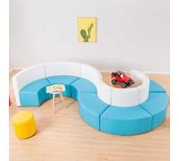 KIBONCY Divano con punta curva for asili nido, iniziative educative della prima infanzia, distaccamenti di formazione, scuole, librerie e luoghi riposo dei genitori - Assortimento divani(A)