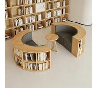 KIBONCY Divano contenitore con libreria combinata, divano componibile modulare in pelle Divani componibili, for hall di ufficio, area di attesa, sala riunioni(G)