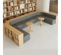 KIBONCY Divano contenitore con libreria combinata, divano componibile modulare in pelle Divani componibili, for hall di ufficio, area di attesa, sala riunioni(D)