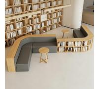 KIBONCY Divano contenitore con libreria combinata, divano componibile modulare in pelle Divani componibili, for hall di ufficio, area di attesa, sala riunioni(F)