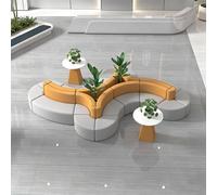 KIBONCY Divano Creativo Bifacciale, Divani In Tessuto Antigraffio, for Uffici Centri Di Formazione Centri Commerciali Cliniche Hall Di Hotel(4.47 * 3.09m)