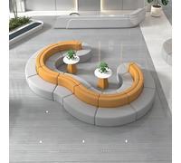 KIBONCY Divano Creativo Bifacciale, Divani In Tessuto Antigraffio, for Uffici Centri Di Formazione Centri Commerciali Cliniche Hall Di Hotel(5.45 * 3.52m)