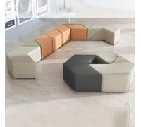 KIBONCY Divano Creativo dalla Forma Irregolare, Divano Moderno for Il Tempo Libero dalla Forma Speciale for Soggiorno, Hall dell'Ufficio e Ricevimento Ospiti, Posti a Sedere ad Arco Unici(B)