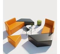 KIBONCY Divano creativo e rilassato - Set tavolino da caffè for ambienti ufficio: design semplice for le lobby degli istituti di formazione(D)