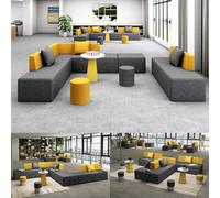 KIBONCY Divano Creativo In Tessuto for Ufficio Alieno, Set Di Divani for Ufficio for Il Tempo Libero, Comodi Posti A Sedere, Combinazione Creativa, for L'area Di Sosta Dell'azienda(A)