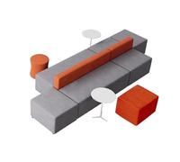 KIBONCY Divano curvo bifacciale, posti a sedere creativi e casual, for asili nido, centri di formazione, aree pubbliche, centri commerciali e uffici(C)