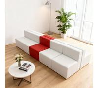 KIBONCY Divano curvo bifacciale, posti a sedere creativi e casual, for asili nido, centri di formazione, aree pubbliche, centri commerciali e uffici(O)