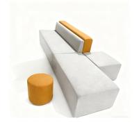 KIBONCY Divano curvo bifacciale, posti a sedere creativi e casual, for asili nido, centri di formazione, aree pubbliche, centri commerciali e uffici(N)