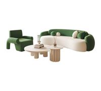 KIBONCY Divano Curvo, Divano Componibile Moderno a 3 Posti, Comodo Divanos Imbottito a 3 Posti con Cuscino per Il Tempo Libero, per Soggiorno, Camera da Letto, Ufficio, Appartamento(B)