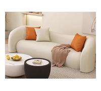 KIBONCY Divano curvo for reception, divano lounge moderno di lusso for boutique, salone e area d'attesa, divano imbottito for piccoli spazi(B,Small double seat)