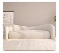 KIBONCY Divano curvo for reception, divano lounge moderno di lusso for boutique, salone e area d'attesa, divano imbottito for piccoli spazi(D,Small double seat)