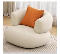 KIBONCY Divano curvo for reception, divano lounge moderno di lusso for boutique, salone e area d'attesa, divano imbottito for piccoli spazi(B,Single seat)