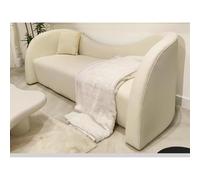 KIBONCY Divano curvo for reception, divano lounge moderno di lusso for boutique, salone e area d'attesa, divano imbottito for piccoli spazi(C,Quadruple seat)