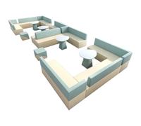 KIBONCY Divano Da Gioco Modulare, Divano Contenitore Con Libreria Combinata, For Ottimizzare Lo Spazio Nella Hall Dell'hotel, Nell'ufficio, Nel Ristorante(J)
