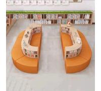 KIBONCY Divano da lettura salvaspazio con ripiani integrati, panca lounge multifunzionale for aree studio e angoli accoglienti(D)