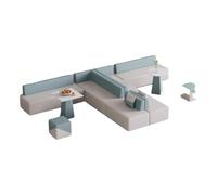 KIBONCY Divano da ufficio con marchio tecnologico, istituto di formazione creativo e semplice, reception della banca, area ricreativa e di riposo, set di divani for reception e attesa(F)