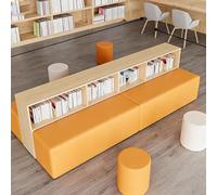 KIBONCY Divano Da Ufficio Dalla Forma Unica Nella Zona Lounge For Il Relax E Riposo. Reception Con Angolo Lettura Libreria Portaoggetti Curva(B)