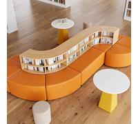 KIBONCY Divano Da Ufficio Dalla Forma Unica Nella Zona Lounge For Il Relax E Riposo. Reception Con Angolo Lettura Libreria Portaoggetti Curva(G)