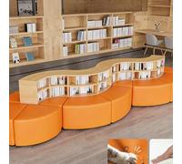 KIBONCY Divano Da Ufficio Dalla Forma Unica Nella Zona Lounge For Il Relax E Riposo. Reception Con Angolo Lettura Libreria Portaoggetti Curva(I)