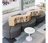 KIBONCY Divano Da Ufficio Dalla Forma Unica Nella Zona Lounge For Il Relax E Riposo. Reception Con Angolo Lettura Libreria Portaoggetti Curva(H)