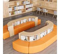 KIBONCY Divano Da Ufficio Dalla Forma Unica Nella Zona Lounge For Il Relax E Riposo. Reception Con Angolo Lettura Libreria Portaoggetti Curva(L)