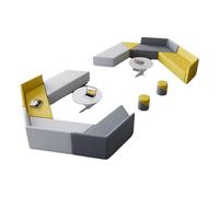 KIBONCY Divano da ufficio, divano for reception for ufficio vendite, area lounge nella lobby della banca, set di divani creativo non convenzionale e versatile(C)