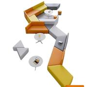 KIBONCY Divano da ufficio, divano for reception for ufficio vendite, area lounge nella lobby della banca, set di divani creativo non convenzionale e versatile(G)