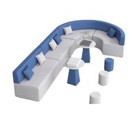 KIBONCY Divano da ufficio, posti a sedere nell'area lounge della biblioteca for il relax e l'attesa, divano for reception e negoziazione, pelle semplice e moderna creativa(A)