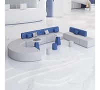 KIBONCY Divano da ufficio, posti a sedere nell'area lounge della biblioteca for il relax e l'attesa, divano for reception e negoziazione, pelle semplice e moderna creativa(B)