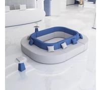 KIBONCY Divano da ufficio, posti a sedere nell'area lounge della biblioteca for il relax e l'attesa, divano for reception e negoziazione, pelle semplice e moderna creativa(G)