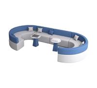 KIBONCY Divano da ufficio, posti a sedere nell'area lounge della biblioteca for il relax e l'attesa, divano for reception e negoziazione, pelle semplice e moderna creativa(F)