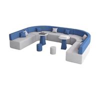 KIBONCY Divano da ufficio, posti a sedere nell'area lounge della biblioteca for il relax e l'attesa, divano for reception e negoziazione, pelle semplice e moderna creativa(C)