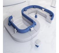 KIBONCY Divano da ufficio, posti a sedere nell'area lounge della biblioteca for il relax e l'attesa, divano for reception e negoziazione, pelle semplice e moderna creativa(J)